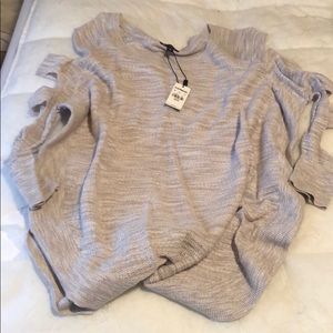 Express cut out sleeve sweater